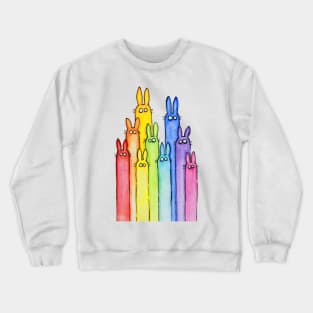 Rainbow of Bunnies Crewneck Sweatshirt